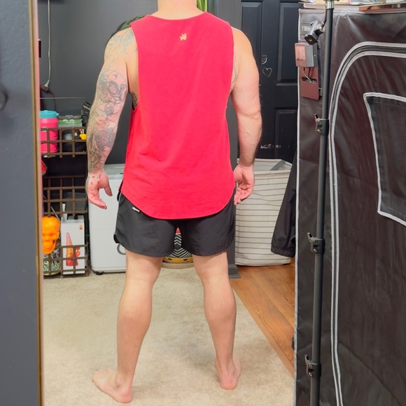 YOUNGLA Red Drop-Cut Muscle Tank (XXL) - Picture 2 of 8